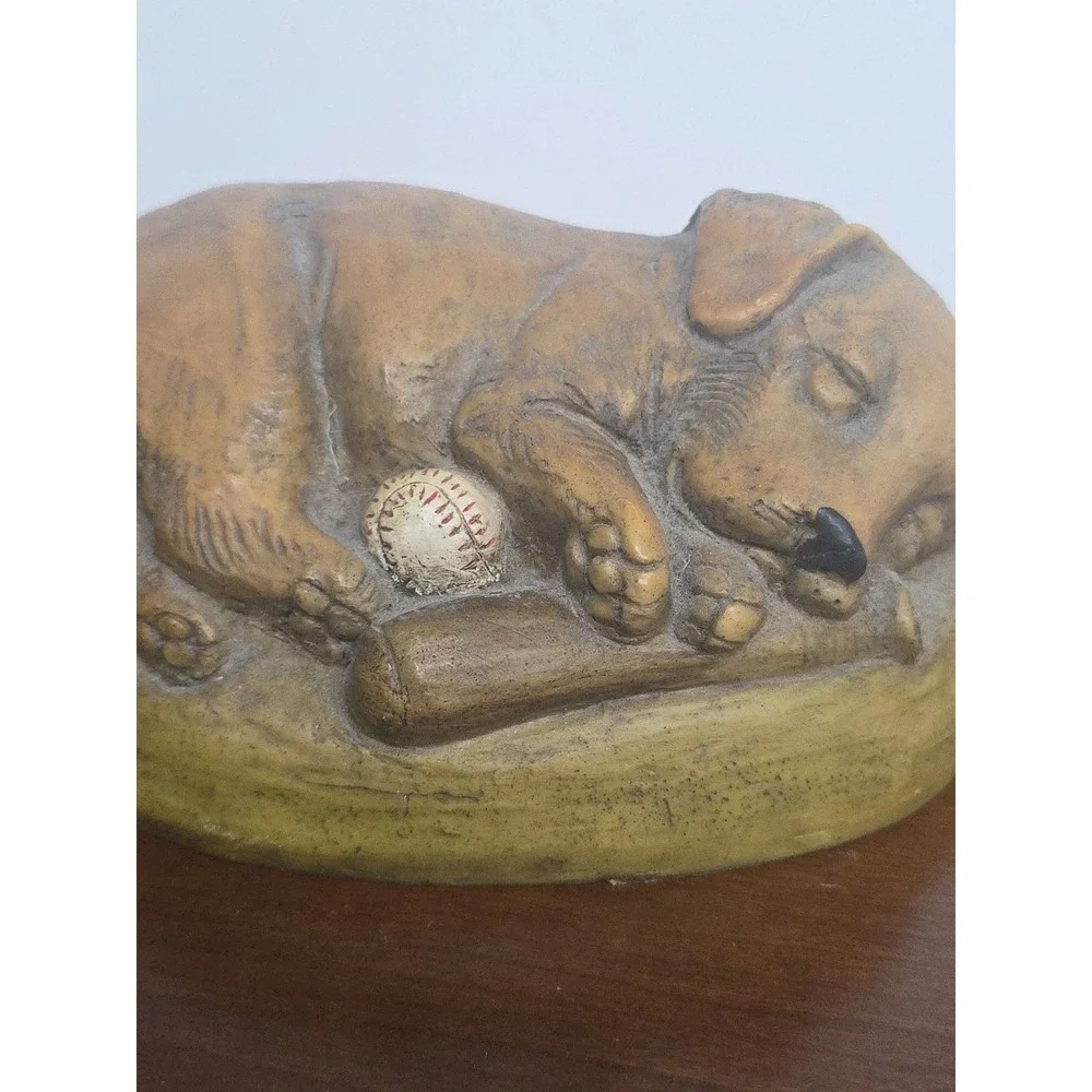 Sleeping Labrador Retriever Dog Baseball Statue 2000‎ Telle M. Stein 8.5
